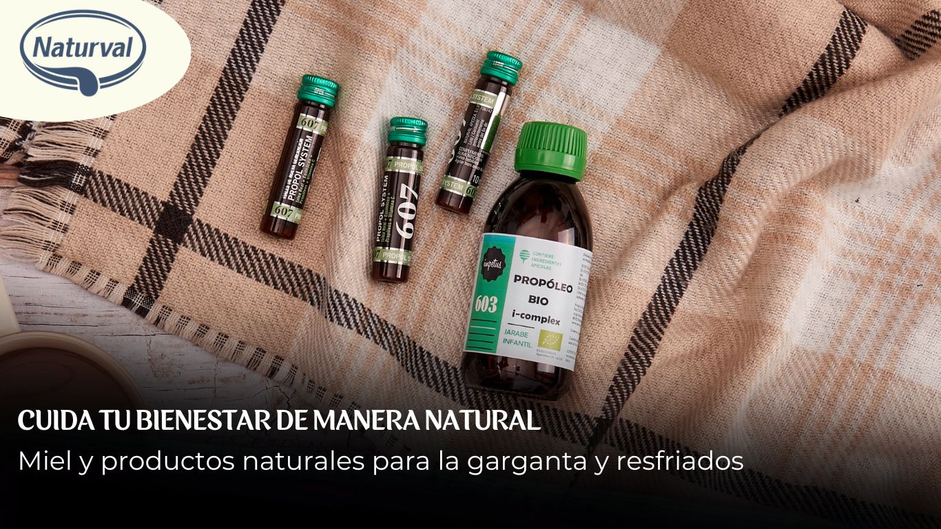 Miel y productos naturales para la garganta y resfriados